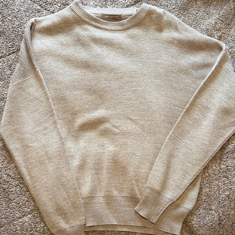 Suzy Shier Light Tan Crewneck Sweater